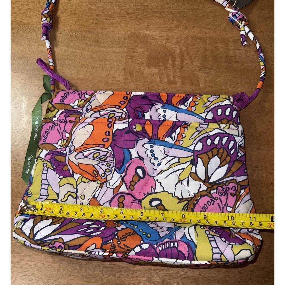 Vera Bradley Marrakesh Motifs Butterfly Quilted Cotton Crossbody Bag Purple NEW - Picture 3 of 6